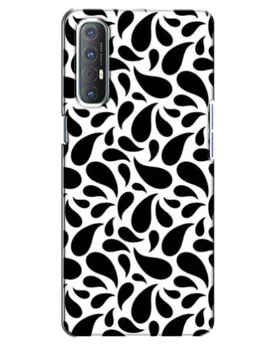 Чехол для OPPO Reno 3 Pro с картинкой «Контрастные черные капли»