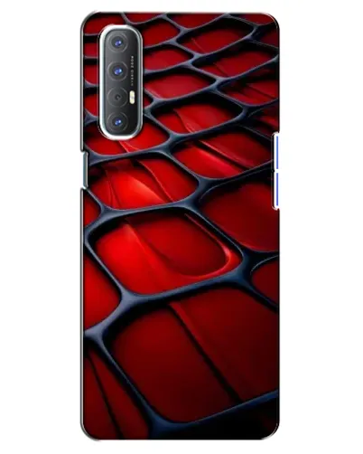 Чехол для OPPO Reno 3 Pro с картинкой «Красная глянцевая сетка»