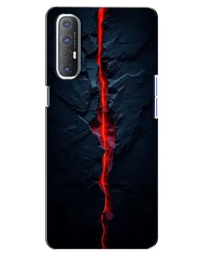 Чехол для OPPO Reno 3 Pro с картинкой «Kрасная лавовая трещина»