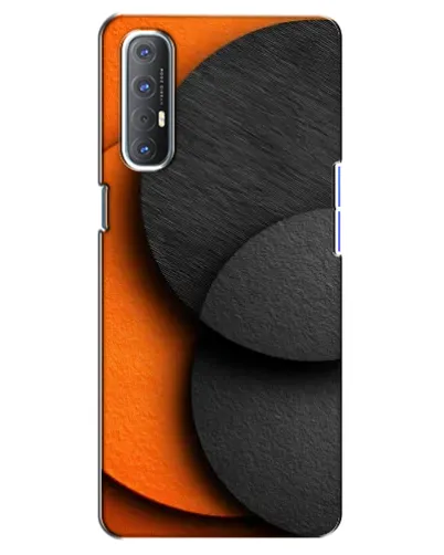 Чехол для OPPO Reno 3 Pro с картинкой «Геометрия оранжевых кругов»