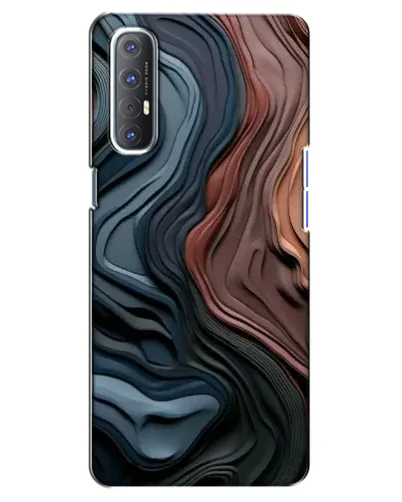 Чехол для OPPO Reno 3 Pro с картинкой «Цветные волны каньона»