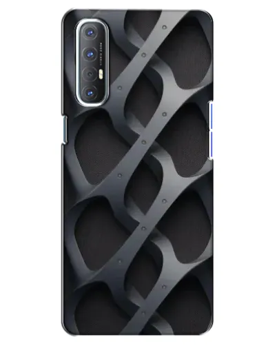 Чехол для OPPO Reno 3 Pro с картинкой «Объемное серое плетение»