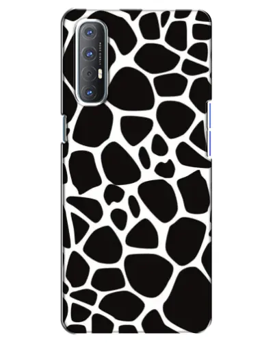 Чехол для OPPO Reno 3 Pro с картинкой «Черно-белый жираф»