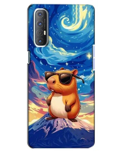 Чехол для OPPO Reno 3 Pro с картинкой «Капибара Ван Гога»