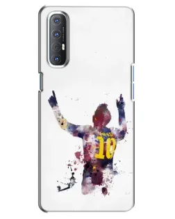 Чехол для OPPO Reno 3 Pro с картинкой «Акварельный Месси Барселона»