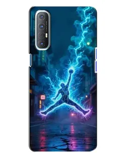 Чехол для OPPO Reno 3 с картинкой «Jordan Gold Jumpman»