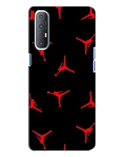 Чехол для OPPO Reno 3 с картинкой «Jordan Red Pattern»