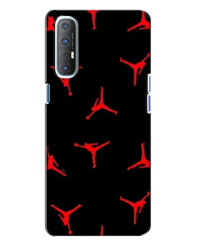 Чехол для OPPO Reno 3 с картинкой «Jordan Red Pattern»