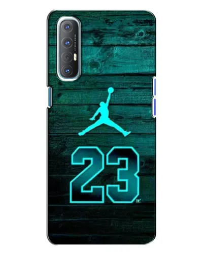 Чехол для OPPO Reno 3 с картинкой «Jordan Cyan 23»