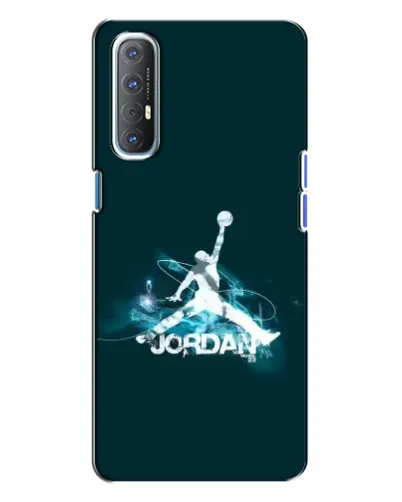 Чехол для OPPO Reno 3 с картинкой «Jordan Blue Fire»