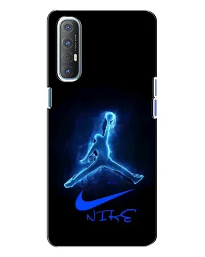 Чехол для OPPO Reno 3 с картинкой «Jordan Neon Blue»