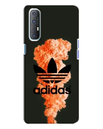 Чехол для OPPO Reno 3 с картинкой «Оранжевый дым Adidas»