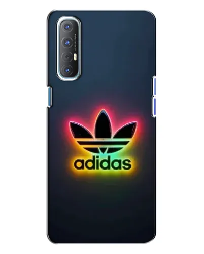 Чехол для OPPO Reno 3 с картинкой «Неоновый Adidas»