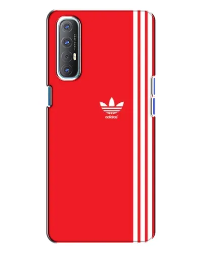 Чехол для OPPO Reno 3 с картинкой «Красный минимализм Adidas»