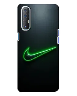 Чехол для OPPO Reno 3 с картинкой «Неоновый контур Nike» Чехол для OPPO Reno 3 с картинкой «Неоновый контур Nike»