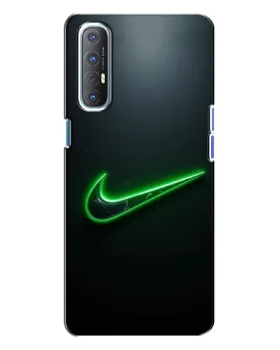 Чехол для OPPO Reno 3 с картинкой «Неоновый контур Nike» Чехол для OPPO Reno 3 с картинкой «Неоновый контур Nike»