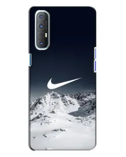 Чехол для OPPO Reno 3 с картинкой «Nike — зимние горы» Чехол для OPPO Reno 3 с картинкой «Nike — зимние горы»