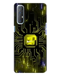 Чехол для OPPO Reno 3 с картинкой «Nike — золотая искра» Чехол для OPPO Reno 3 с картинкой «Nike — золотая искра»