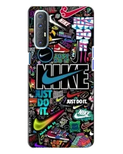 Чехол для OPPO Reno 3 с картинкой «Яркий коллаж Nike» Чехол для OPPO Reno 3 с картинкой «Яркий коллаж Nike»