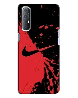 Чехол для OPPO Reno 3 с картинкой «Красные брызги Nike» Чехол для OPPO Reno 3 с картинкой «Красные брызги Nike»