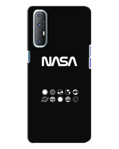 Чехол для OPPO Reno 3 с картинкой «NASA — технический принт»