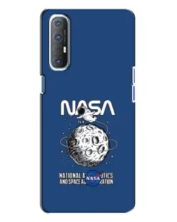Чехол для OPPO Reno 3 с картинкой «NASA — лунная миссия»