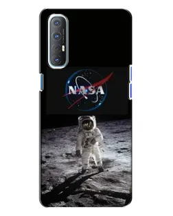 Чехол для OPPO Reno 3 с картинкой «Астронавт на Луне»