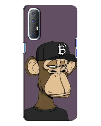 Чехол для OPPO Reno 3 с картинкой «Bored Ape в кепке»