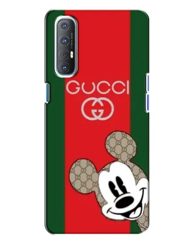 Чехол для OPPO Reno 3 с картинкой «Gucci — полосы и Микки» Чехол для OPPO Reno 3 с картинкой «Gucci — полосы и Микки»