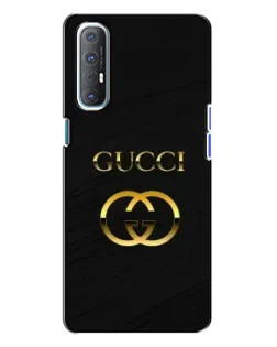 Чехол для OPPO Reno 3 с картинкой «Золотой логотип Gucci»