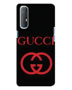 Чехол для OPPO Reno 3 с картинкой «Gucci — красный логотип»