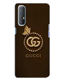 Чехол для OPPO Reno 3 с картинкой «Gucci — золотая бабочка»