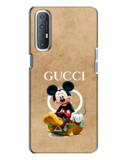 Чехол для OPPO Reno 3 с картинкой «Микки Маус Gucci — крафт»