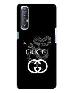 Чехол для OPPO Reno 3 с картинкой «Gucci — серебряная змея»