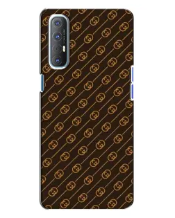 Чехол для OPPO Reno 3 с картинкой «Gucci — золотые диагонали»