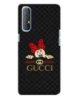 Чехол для OPPO Reno 3 с картинкой «Минни Маус Gucci — черный»