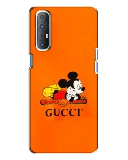 Чехол для OPPO Reno 3 с картинкой «Микки Маус Gucci — оранж»