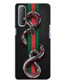 Чехол для OPPO Reno 3 с картинкой «Gucci — змея на полосе»