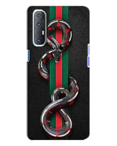 Чехол для OPPO Reno 3 с картинкой «Gucci — змея на полосе» Чехол для OPPO Reno 3 с картинкой «Gucci — змея на полосе»