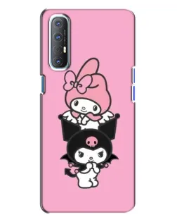 Чохол для OPPO Reno 3 з картинкою «My Melody та Kuromi» Чохол для OPPO Reno 3 з картинкою «My Melody та Kuromi»