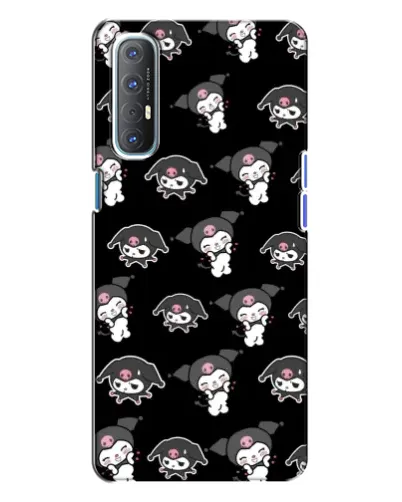 Чохол для OPPO Reno 3 з картинкою «Чорний паттерн Kuromi» Чохол для OPPO Reno 3 з картинкою «Чорний паттерн Kuromi»