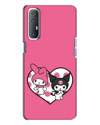 Чохол для OPPO Reno 3 з картинкою «Kuromi та My Melody» Чохол для OPPO Reno 3 з картинкою «Kuromi та My Melody»