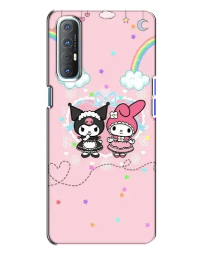 Чохол для OPPO Reno 3 з картинкою «My Melody та Kuromi» Чохол для OPPO Reno 3 з картинкою «My Melody та Kuromi»
