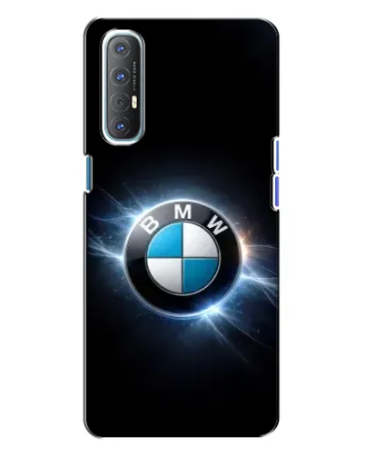 Чехол для OPPO Reno 3 с картинкой «BMW — неоновое сияние»