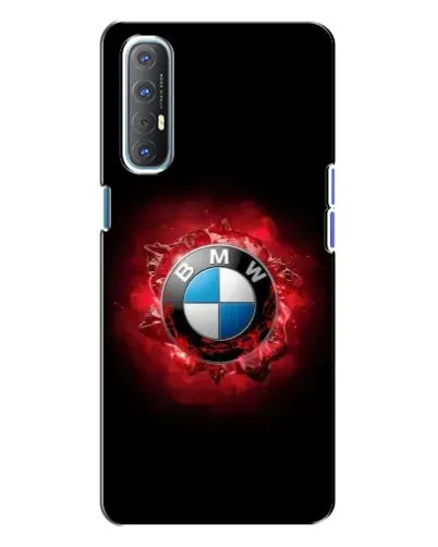 Чехол для OPPO Reno 3 с картинкой «Логотип BMW — вспышка»