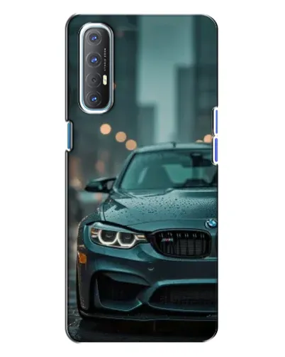 Чехол для OPPO Reno 3 с картинкой «BMW в огнях города»