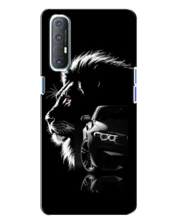 Чехол для OPPO Reno 3 с картинкой «BMW и лев»
