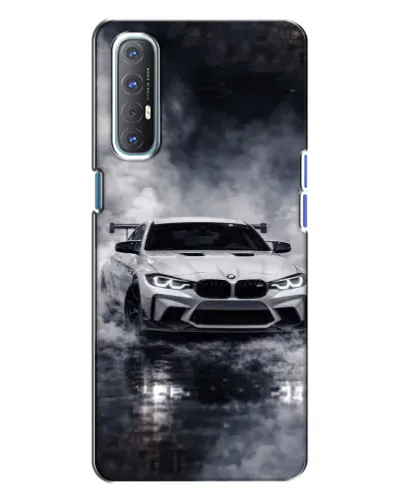 Чехол для OPPO Reno 3 с картинкой «BMW сквозь туман»