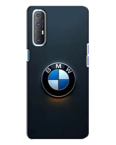 Чехол для OPPO Reno 3 с картинкой «Логотип BMW — минимализм»