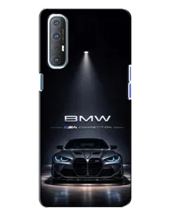 Чехол для OPPO Reno 3 с картинкой «BMW сквозь ночной город»